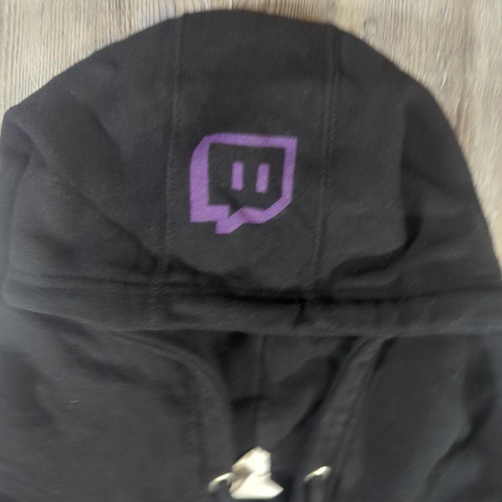 Twitch Con 2018 San Jose Jacket Mens 3XL Black Zip Hooded Gaming Streaming - Picture 7 of 13